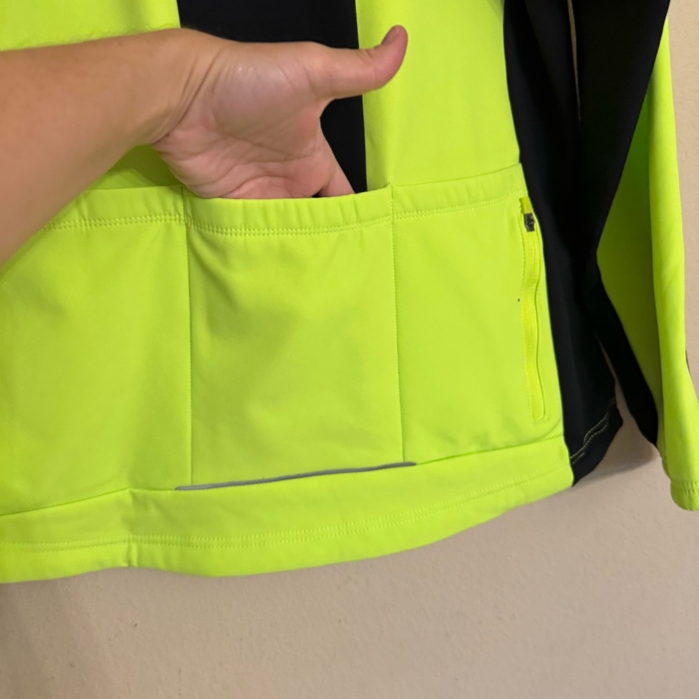 Baleaf Jacket Sz M Neon Yellow Cycling Running Softshell Waterproof Cold Weather - Picture 11 of 16